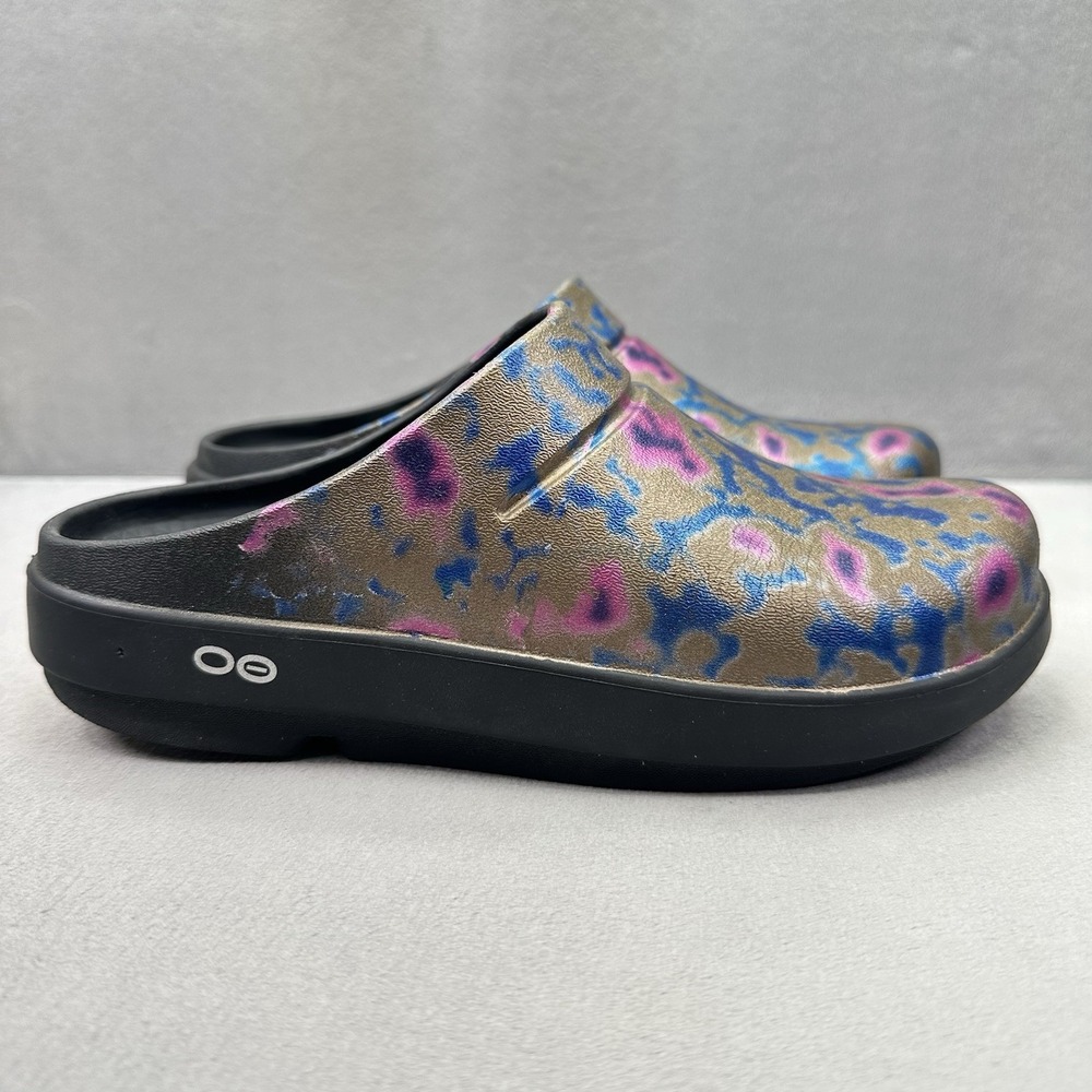 OOFOS OOcloog Limited Womens Size 8 Clog Kaleidoscope Slip On Mules Comfort Shoe